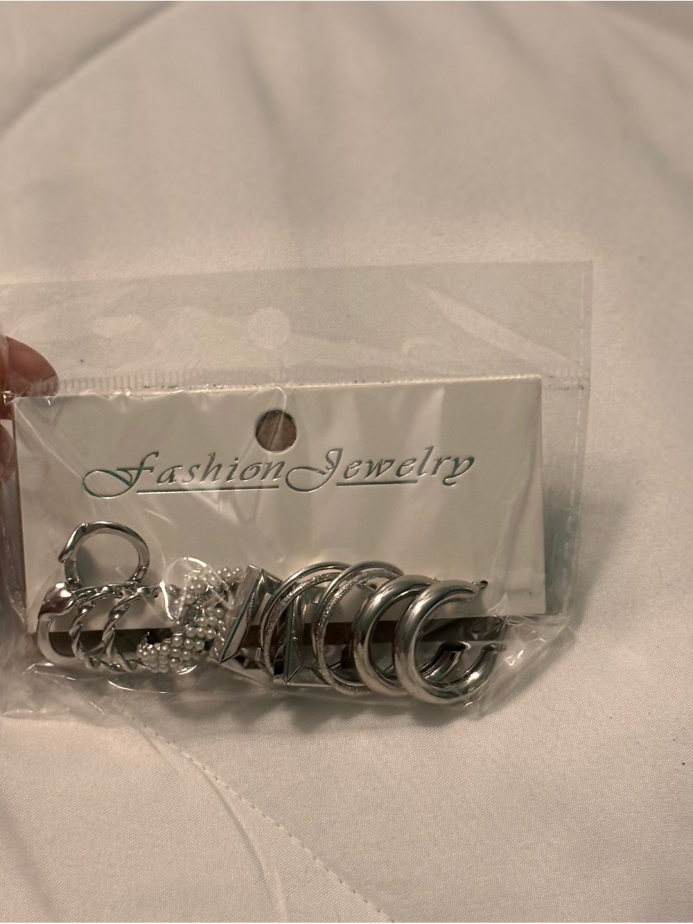 Fashion Jewelry Silver Stacked Earring Sets with Textured Accents